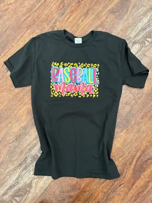 Baseball Mama Tee: Black