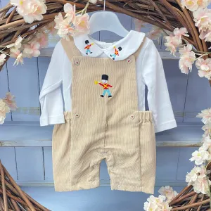 Beau Kid Beige Soldier Dungarees