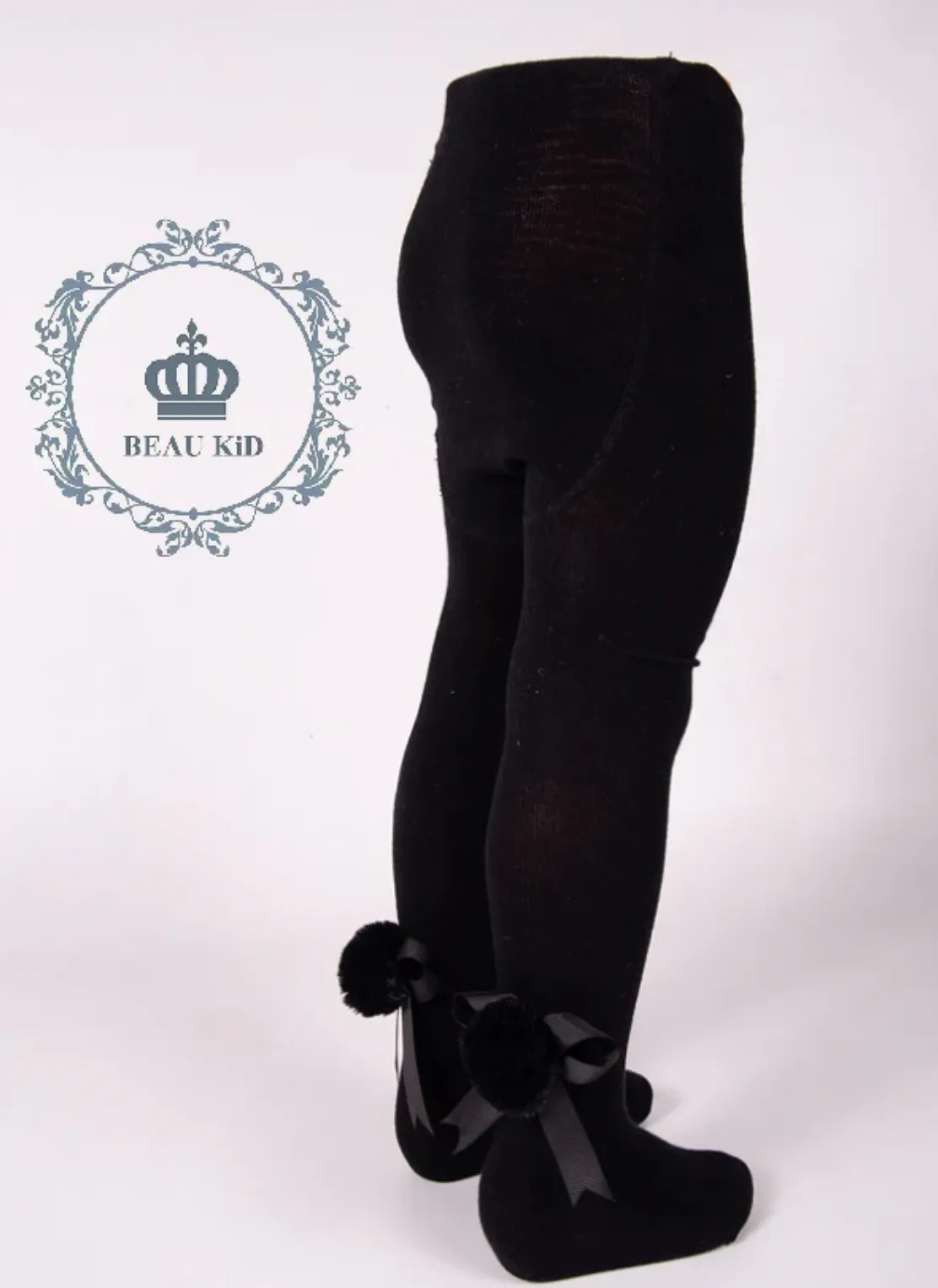Beau Kid Pom Bow Tights