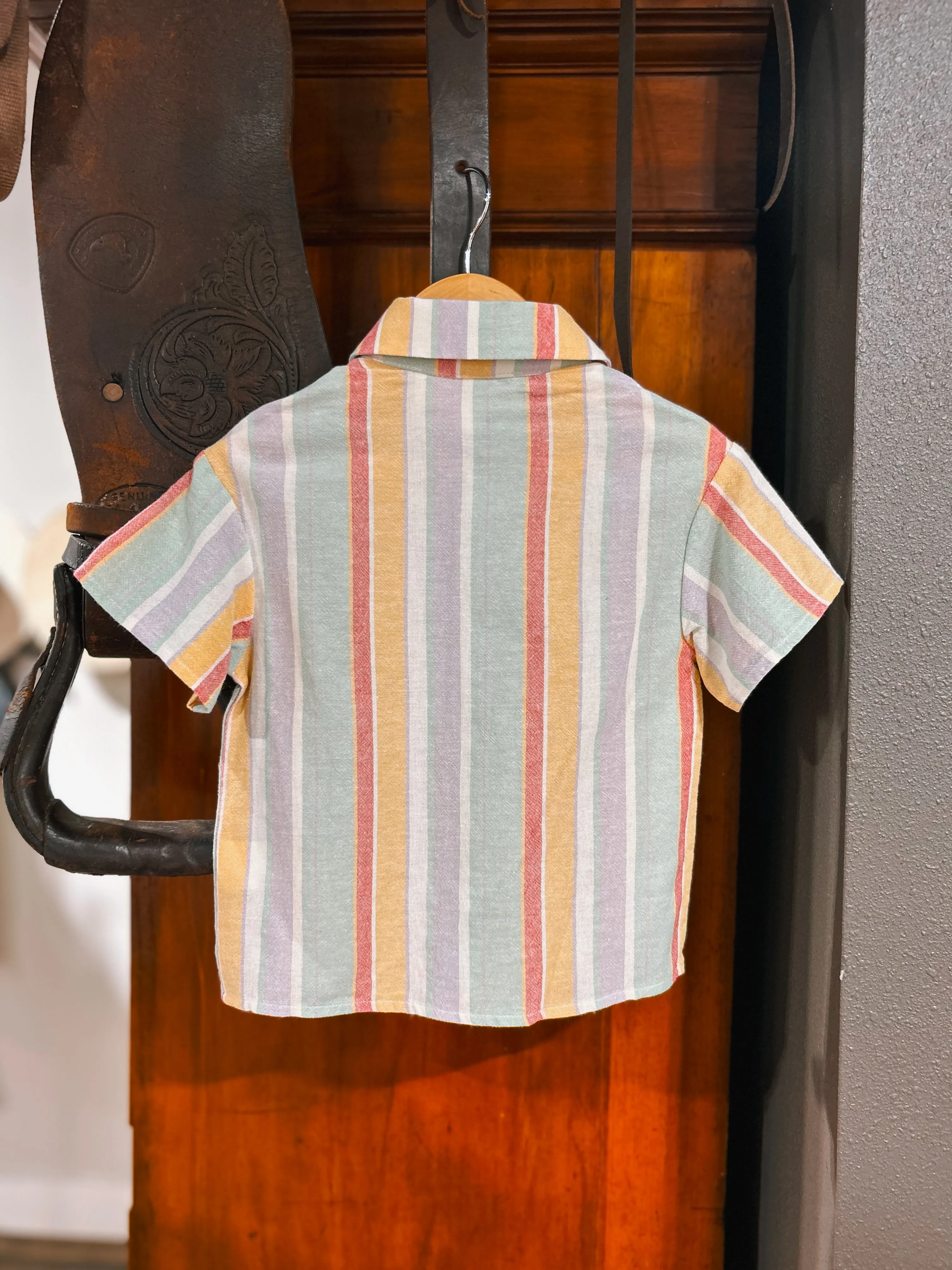 Beckett Bear - Boys Multi Striped Shirt (3T)