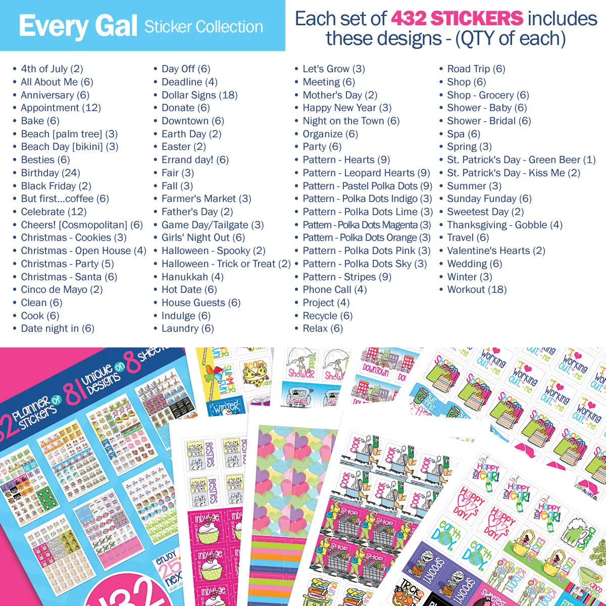 Best Planner Stickers | Family, Work, To-Dos, Events, Goals | 8 Styleso