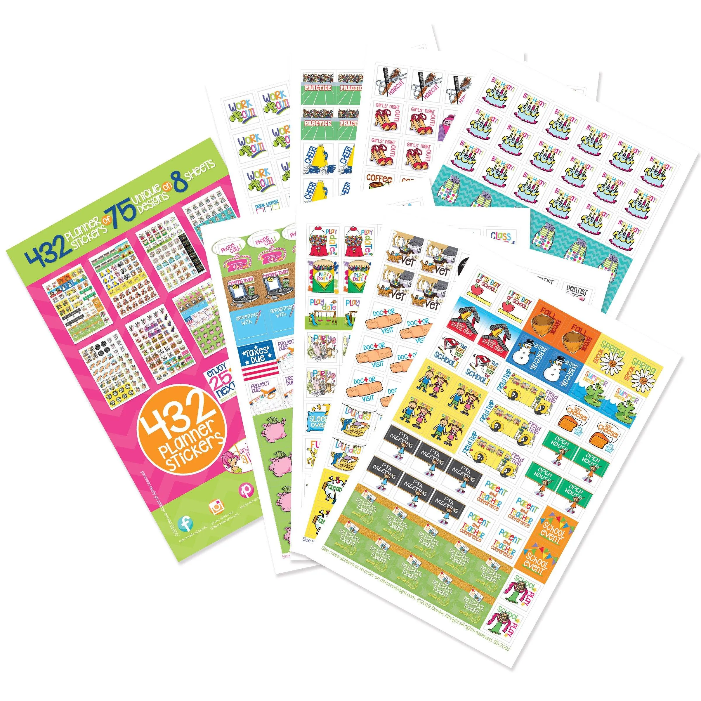 Best Planner Stickers | Family, Work, To-Dos, Events, Goals | 8 Styleso