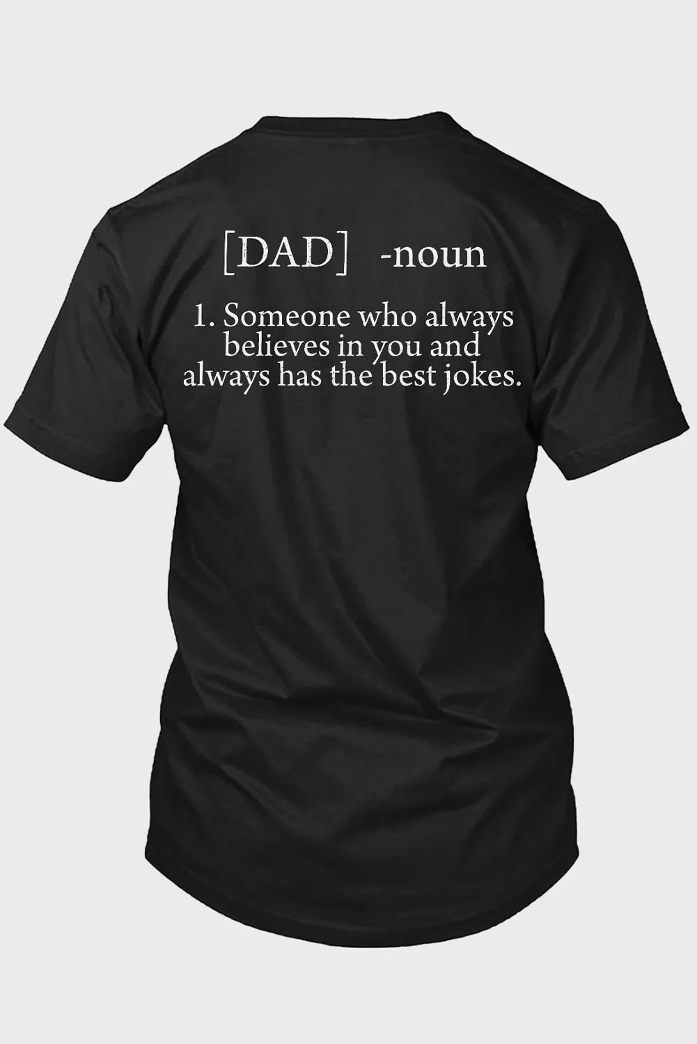 Black American Flag DAD Letter Print Men's Graphic Tee