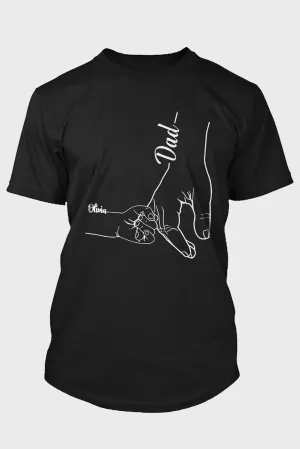 Black Father's Day Graphic Print Short Sleeve Men's T Shirt