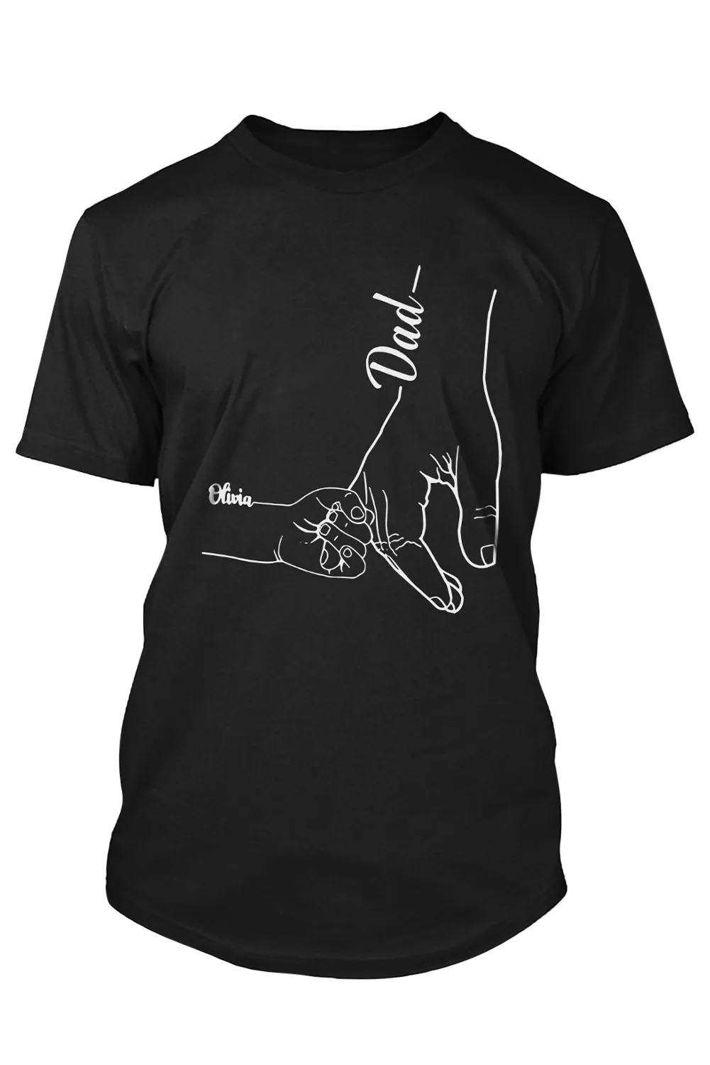 Black Father's Day Graphic Print Short Sleeve Men's T Shirt