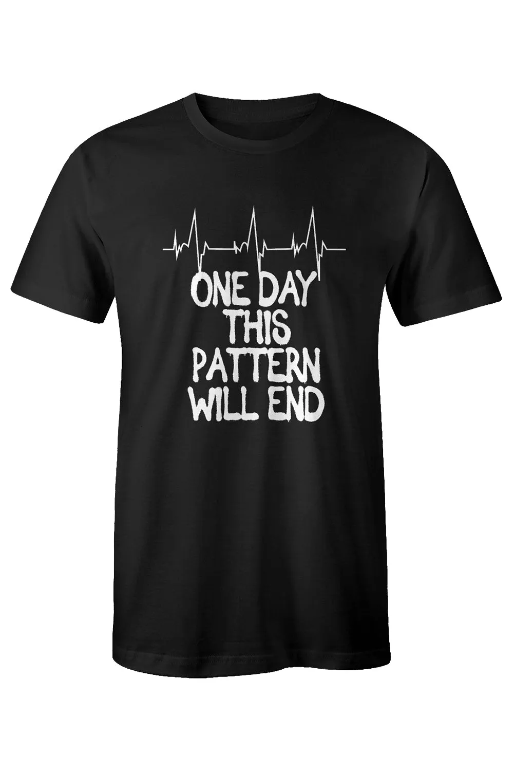 Black ONE DAY THIS PATTERN WILL END Men's Graphic Tee