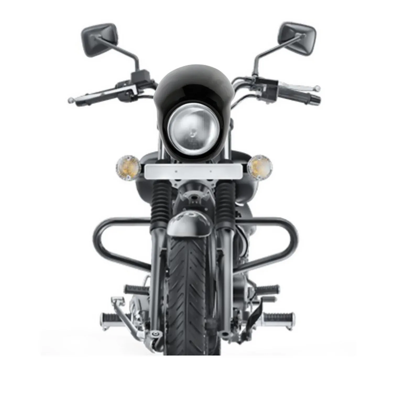 Black Plastic Headlight Front Visor For Bajaj Avenger