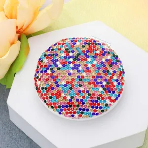 Bling Round Compact Mirror | Bling Products | Bling Mirror | Rhinestone Compact Mirror | CMMMR