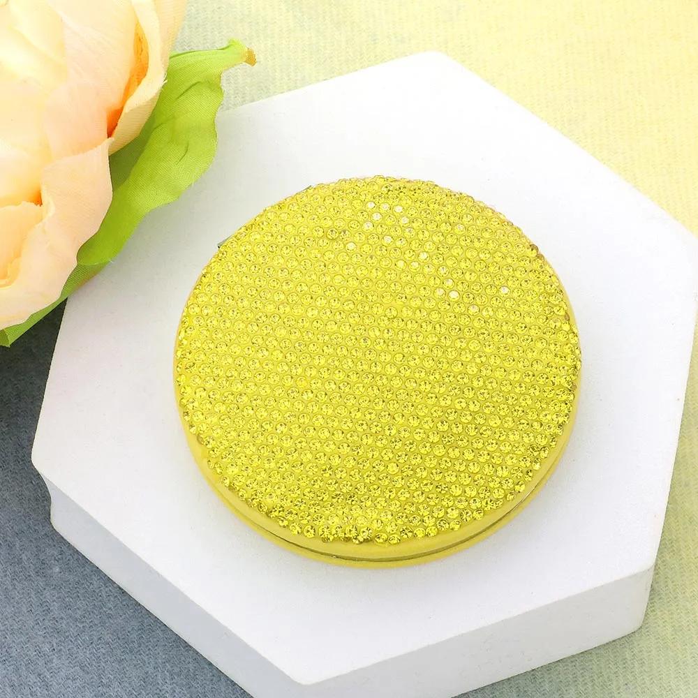 Bling Round Compact Mirror | Bling Products | Bling Mirror | Rhinestone Compact Mirror | CMMMR