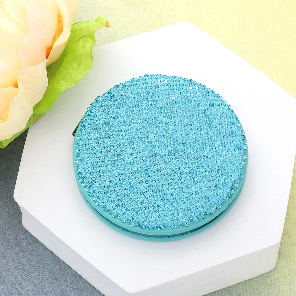 Bling Round Compact Mirror | Bling Products | Bling Mirror | Rhinestone Compact Mirror | CMMMR