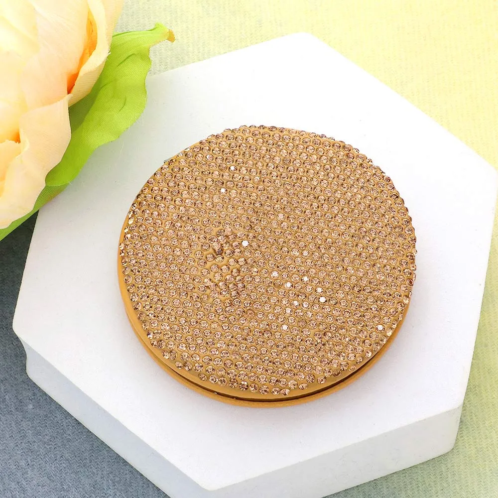Bling Round Compact Mirror | Bling Products | Bling Mirror | Rhinestone Compact Mirror | CMMMR