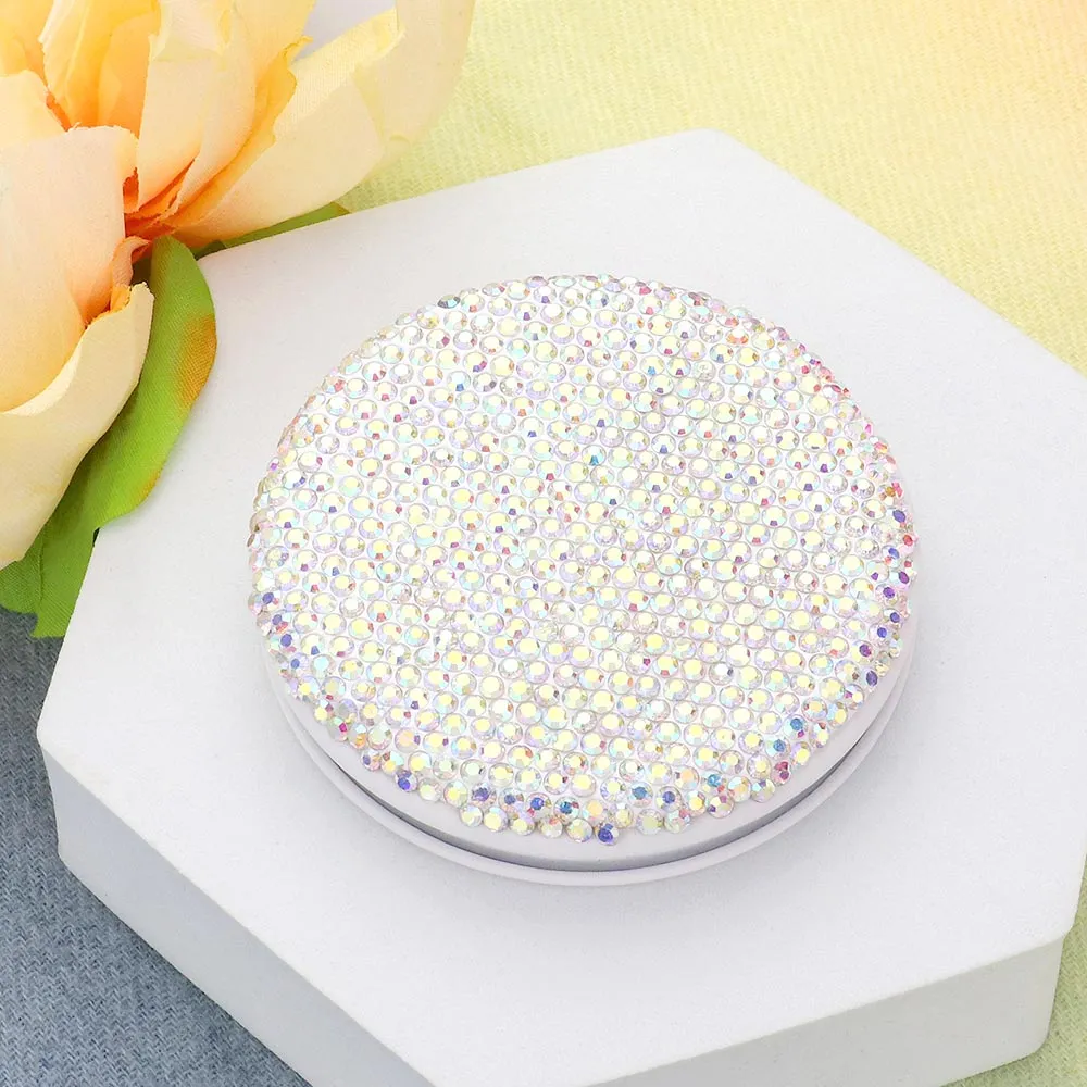 Bling Round Compact Mirror | Bling Products | Bling Mirror | Rhinestone Compact Mirror | CMMMR
