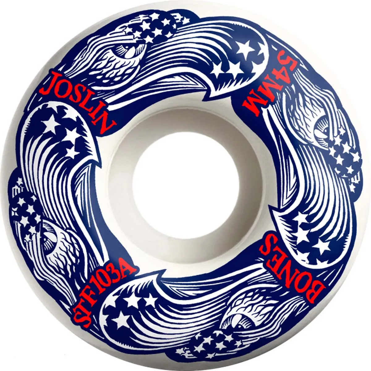 Bones - Chris Joslin Freedom Foursome 54MM 103A V1 Standard STF Skateboard Wheels