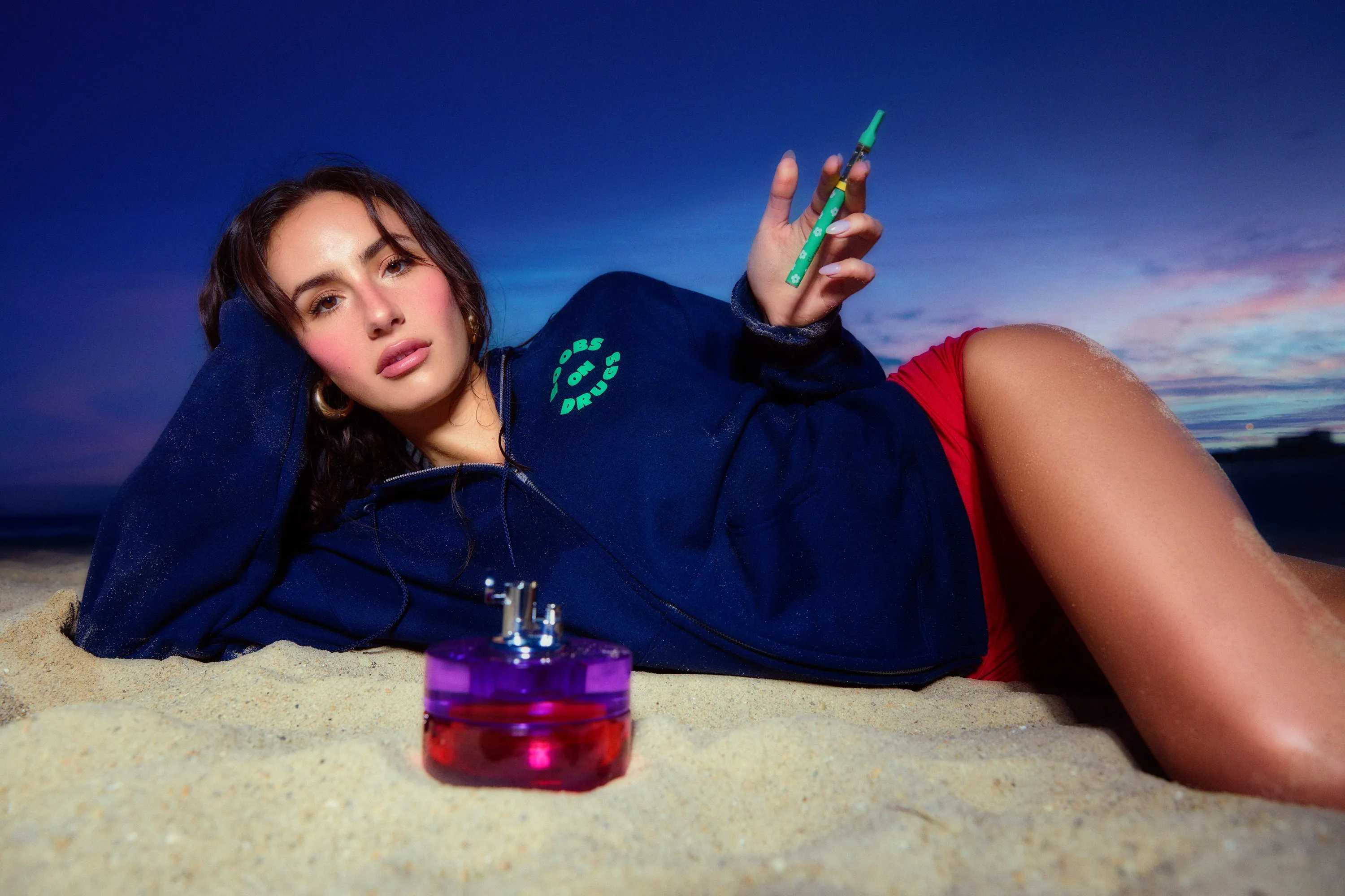 Boobs on Drugs Zip Hoodie