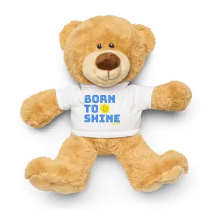 Born to Shine Teddy bear with a t-shirt