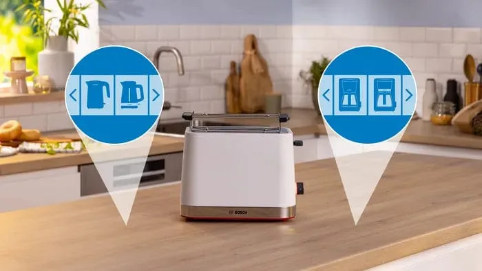 Bosch 2 Slice MyMoment Compact Toaster White TAT4M221