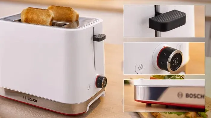 Bosch 2 Slice MyMoment Compact Toaster White TAT4M221