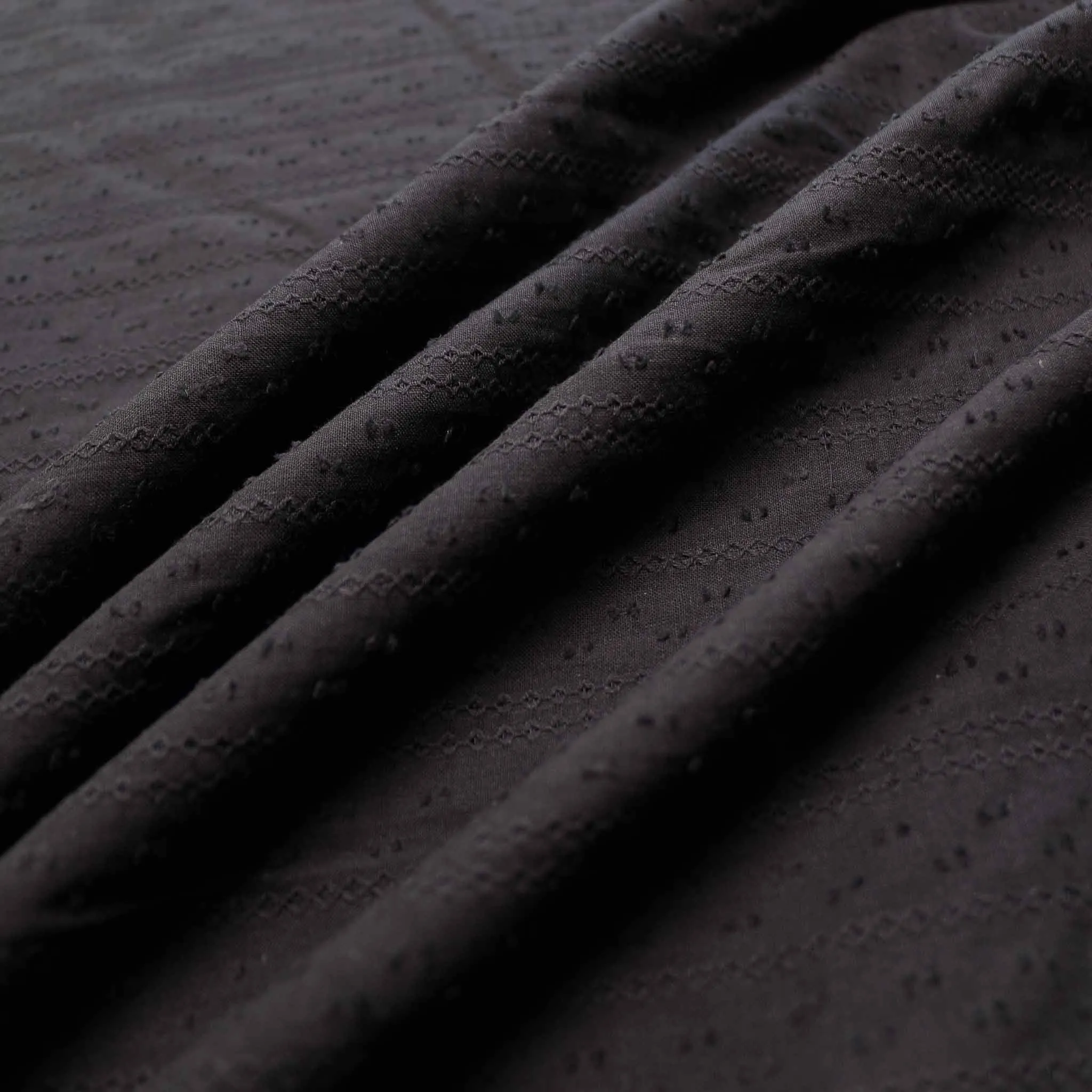 Broad Anglaise Fabric - Black, beige, pink, yellow, mint, blue and off-white