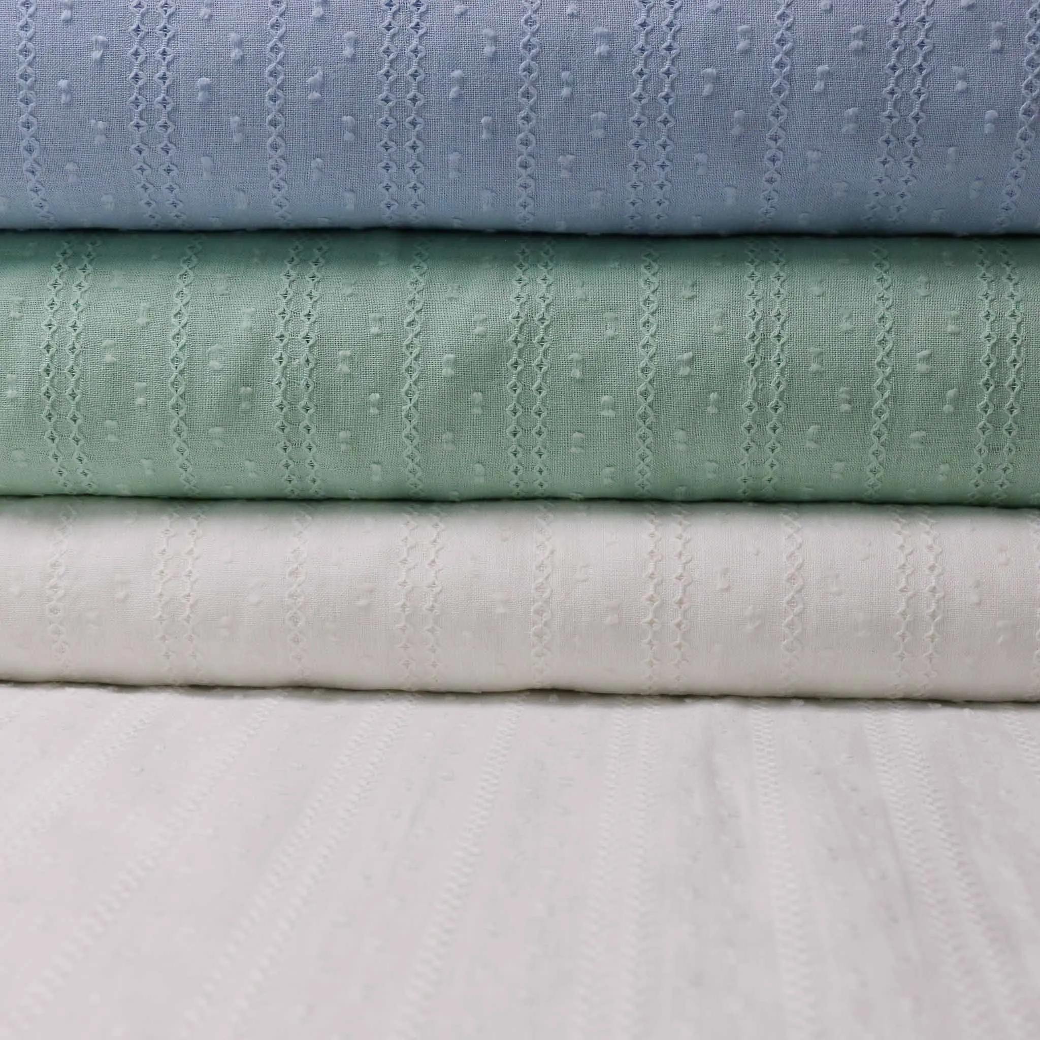 Broad Anglaise Fabric - Black, beige, pink, yellow, mint, blue and off-white