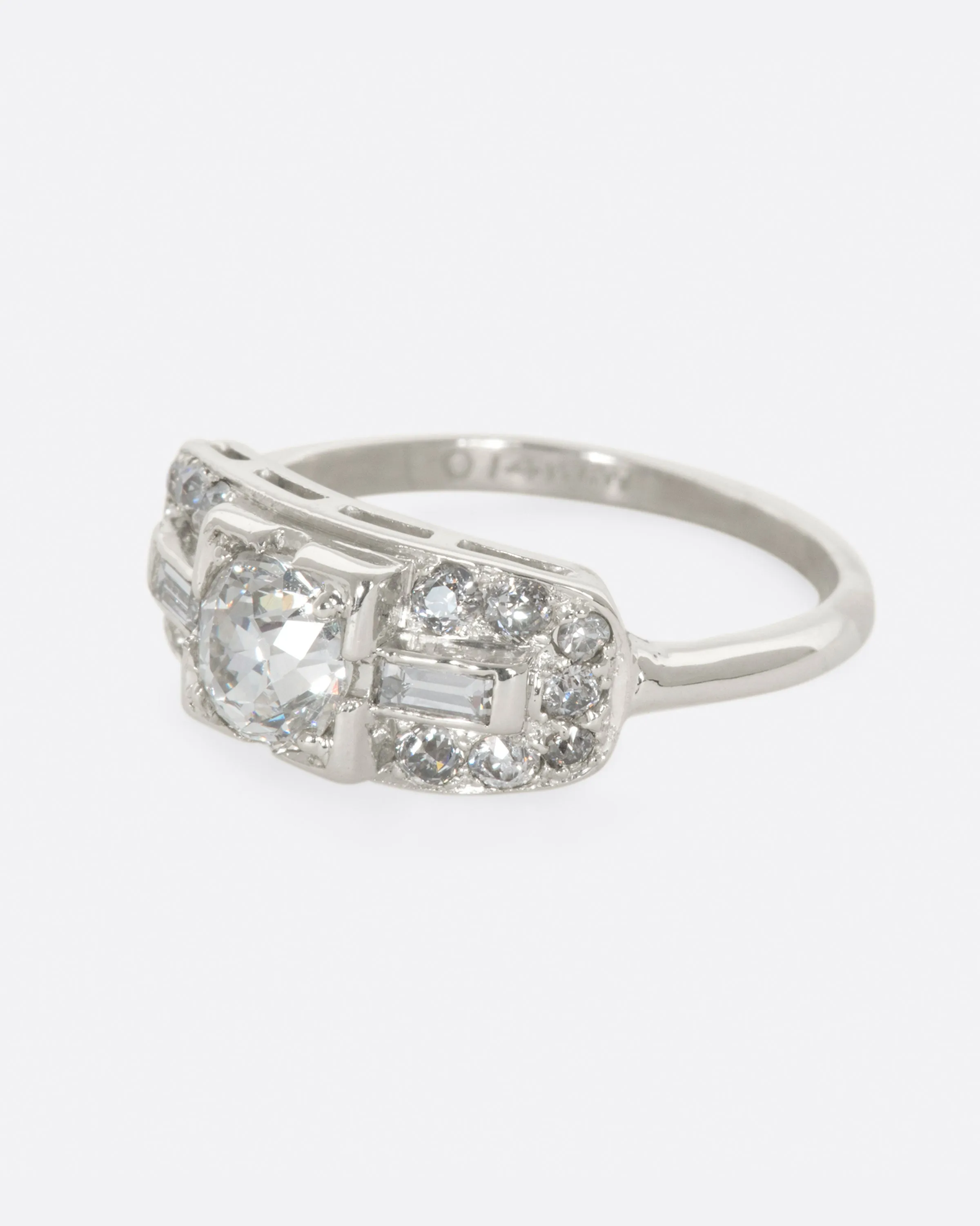 Broad Faced Diamond Ring