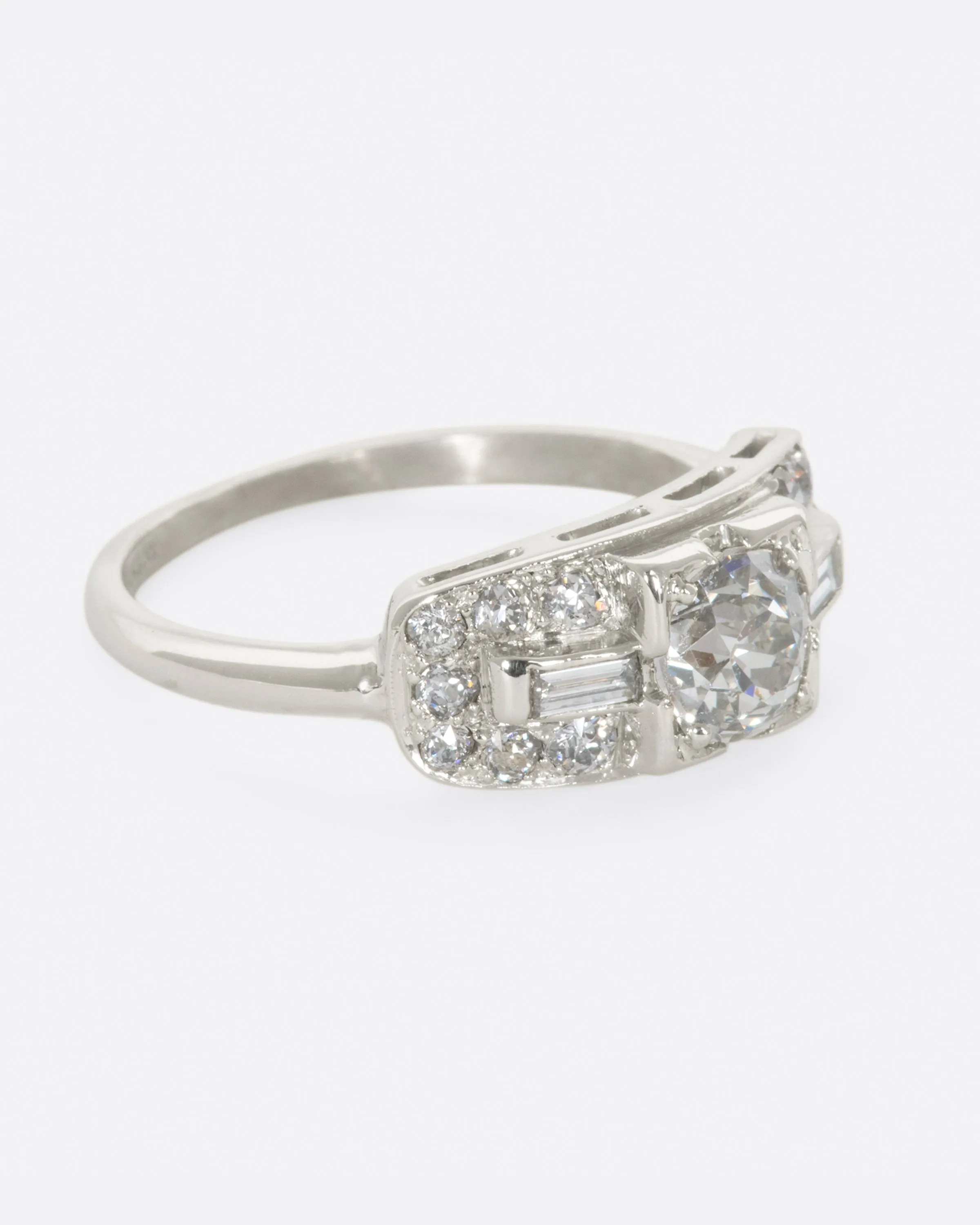 Broad Faced Diamond Ring