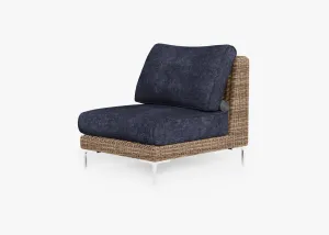 Brown Wicker Outdoor Armless Chair (Open Box)