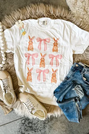 Bunnies & Bows Graphic Tee - White