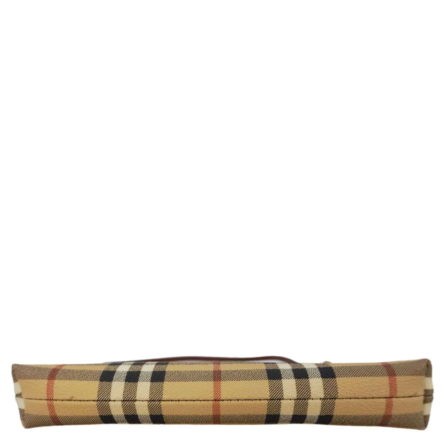 BURBERRY Haymarket House Check Canvas Pochette Bag Beige