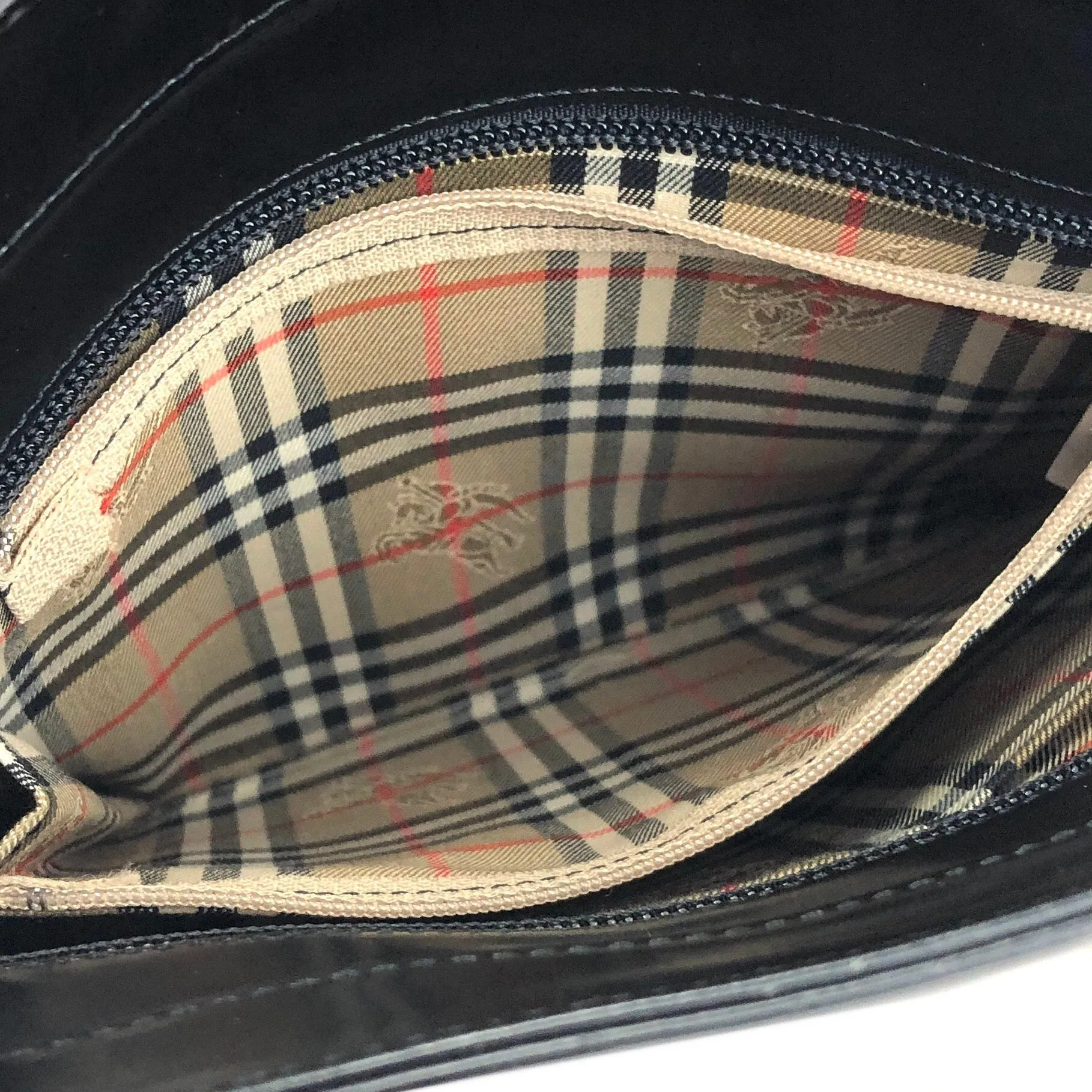 Burberrys Classic check Bucket Totebag Shoulder bag Black Vintage Old njai3y