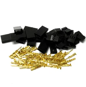 C1001GMF10 RC JR Set Male Female Battery Servo Connector Plug Full Gold 10