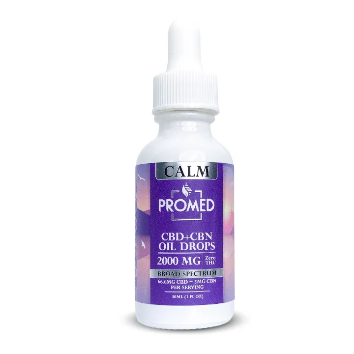 Calm CBD Oil Drops for Anxiety Support - 2000mg