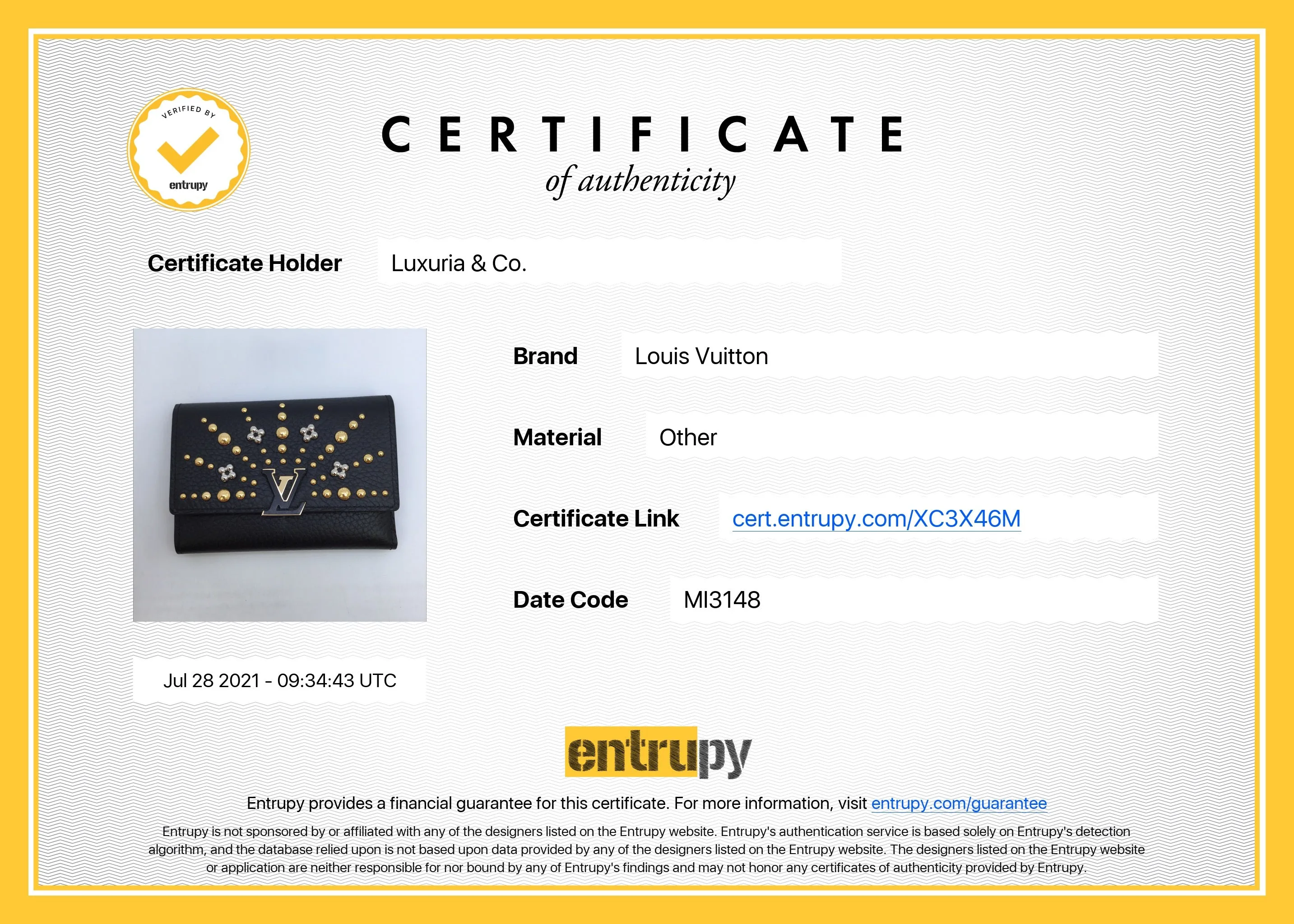 Capucines Compact Sunny Wallet