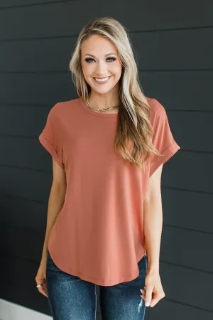 Carefree Days Knit Top- Terracotta