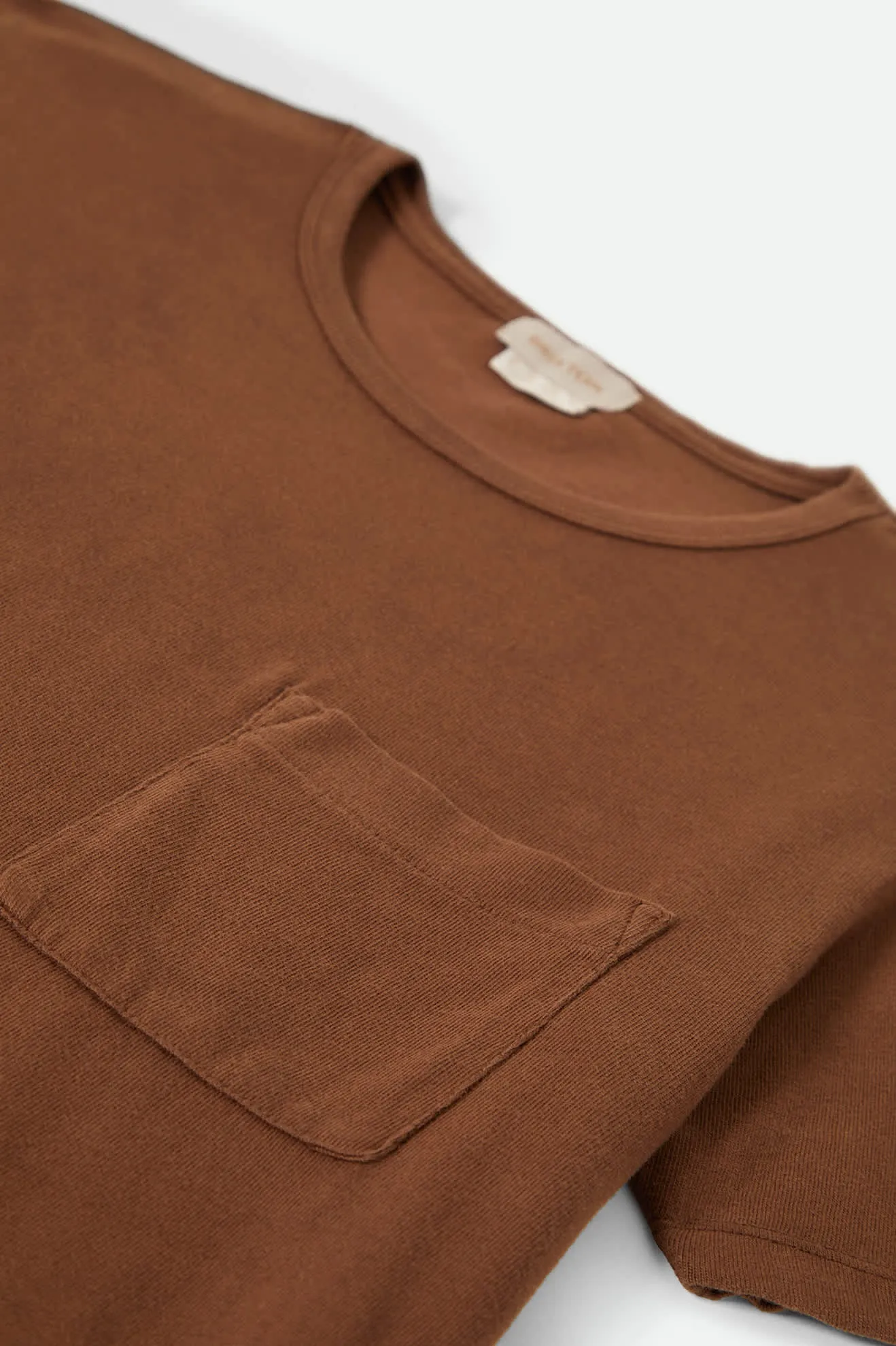 Carefree Organic Garment Dye Perfect T-Shirt - Pinecone Brown