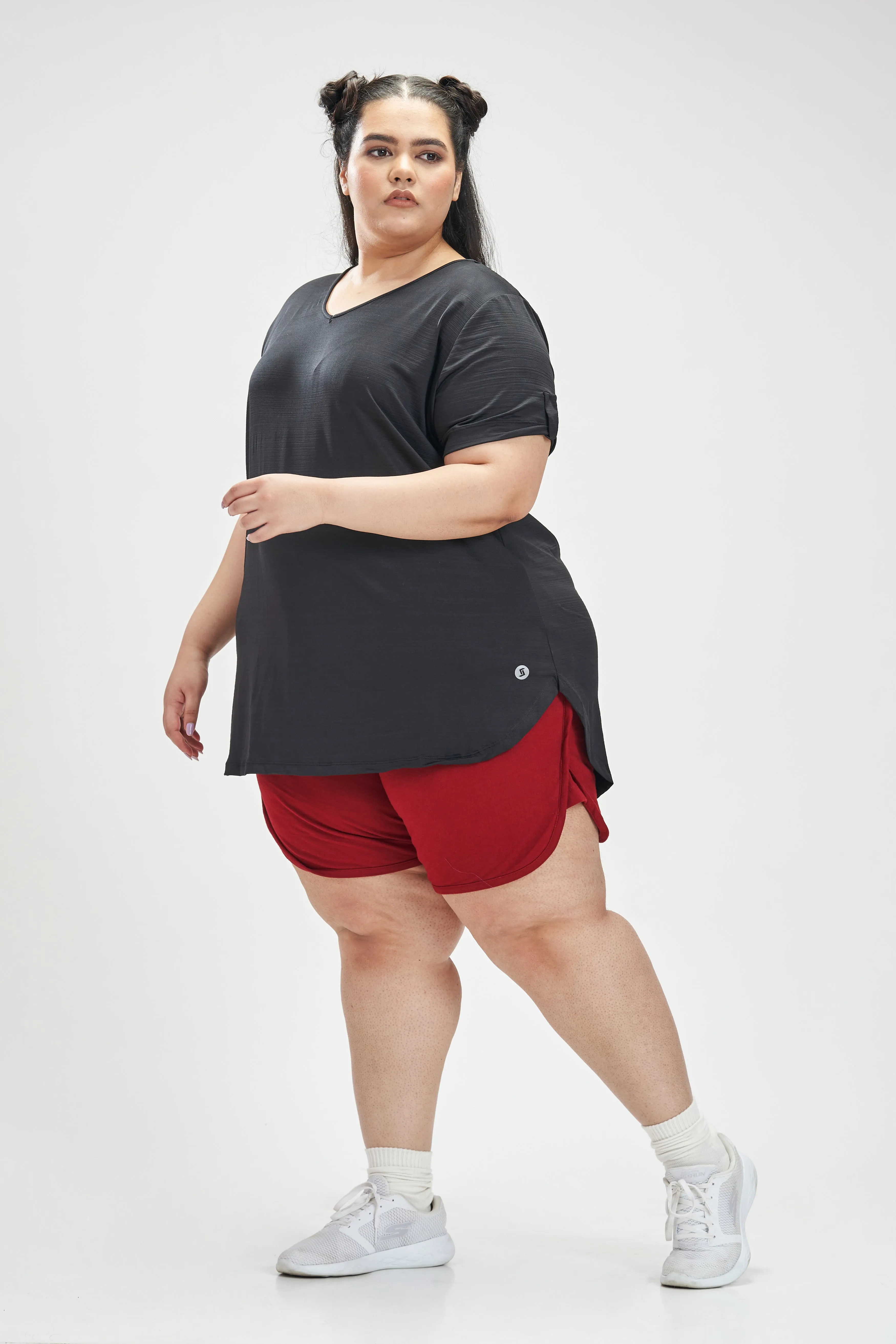 Carefree Tunic Top: Black