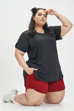 Carefree Tunic Top: Black