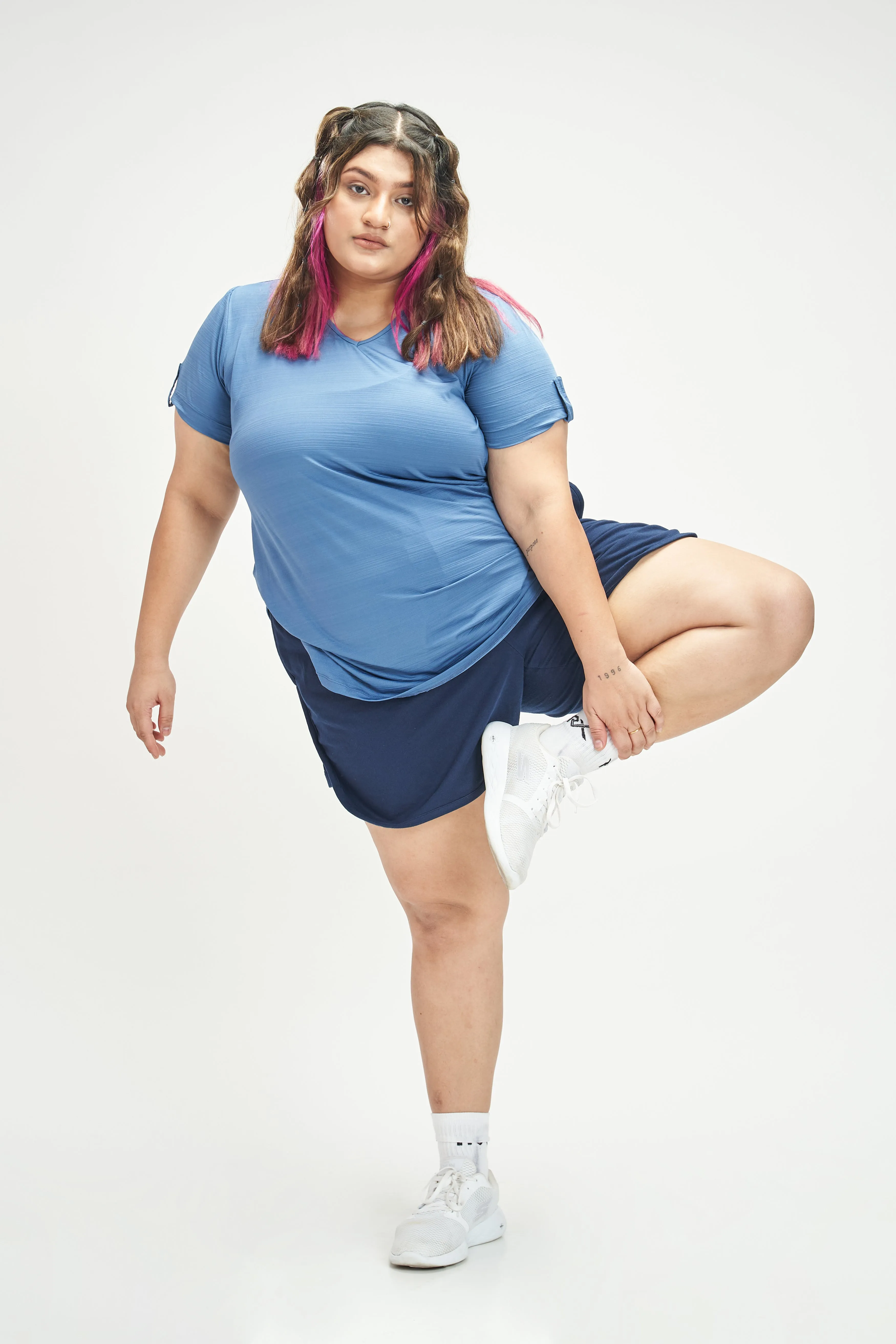 Carefree Tunic Top: Blue