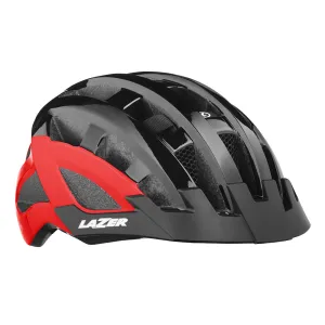 Casco con luz Led Compact DLX Matte red
