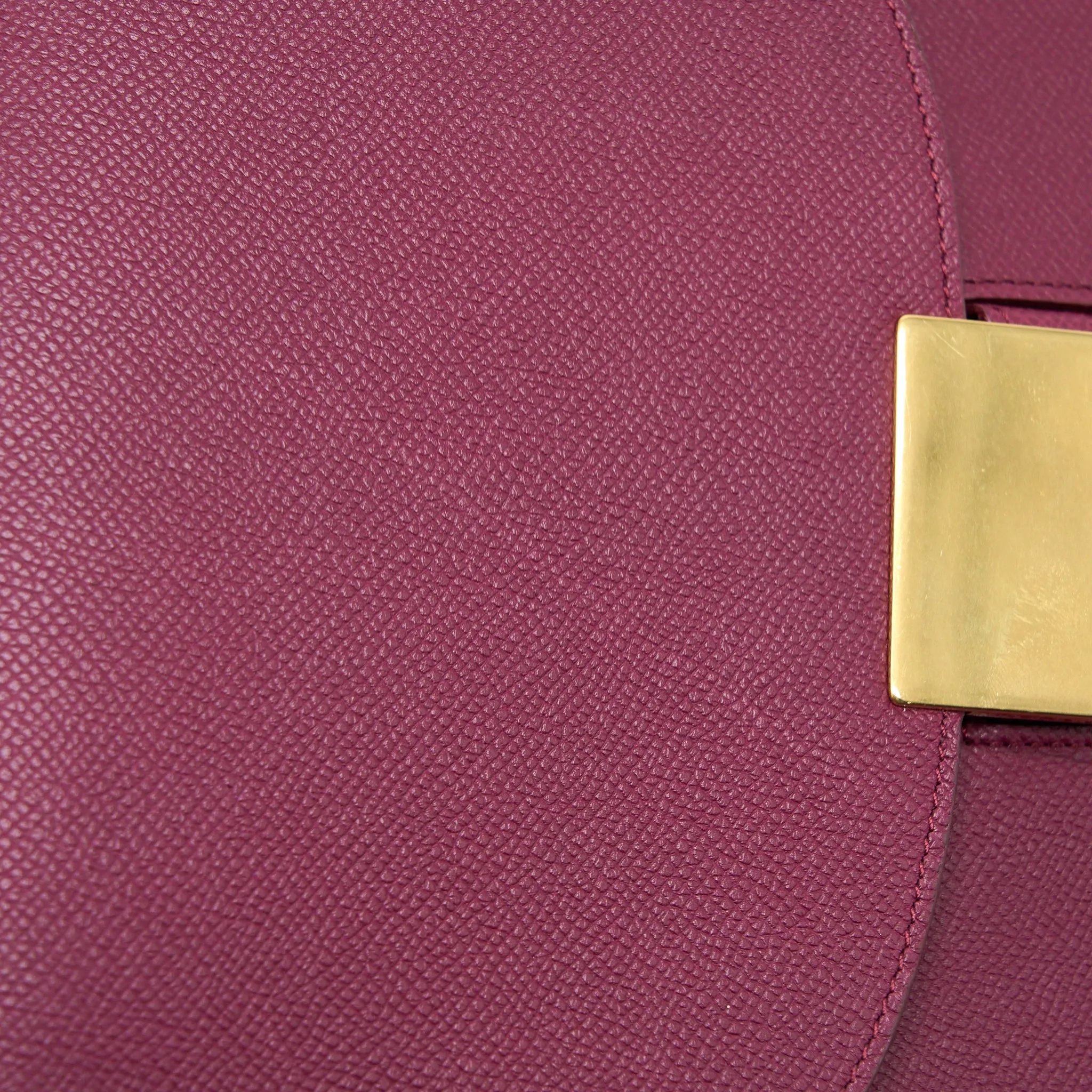 Celine Compact Trotteur Crossbody Shoulder Bag Dark Purple GHW