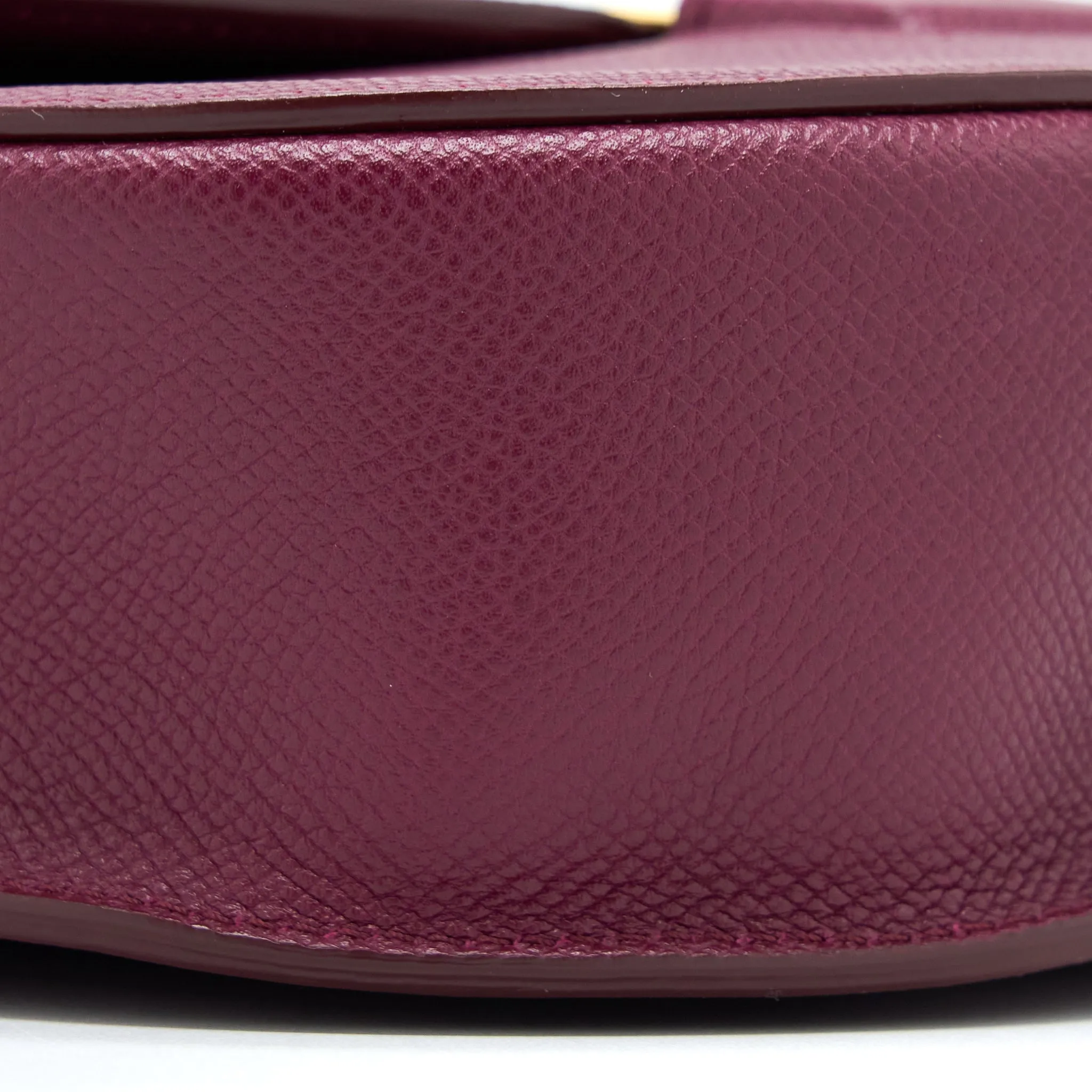 Celine Compact Trotteur Crossbody Shoulder Bag Dark Purple GHW