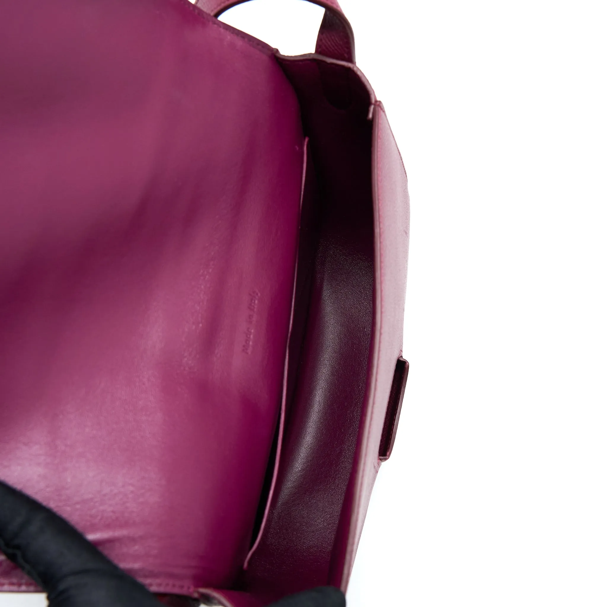 Celine Compact Trotteur Crossbody Shoulder Bag Dark Purple GHW