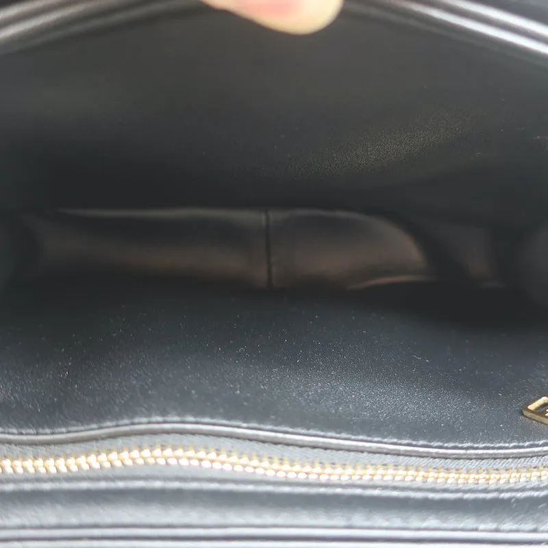 Celine Teen Triomphe Bag Black Shiny Calfskin Leather Crossbody NEW