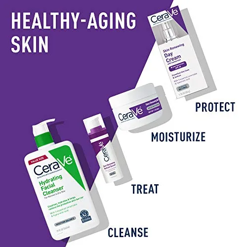 CeraVe Anti Aging Face Cream with SPF | 1.76 Ounce | Anti Wrinkle Retinol Cream and Face Sunscreen | Fragrance Free