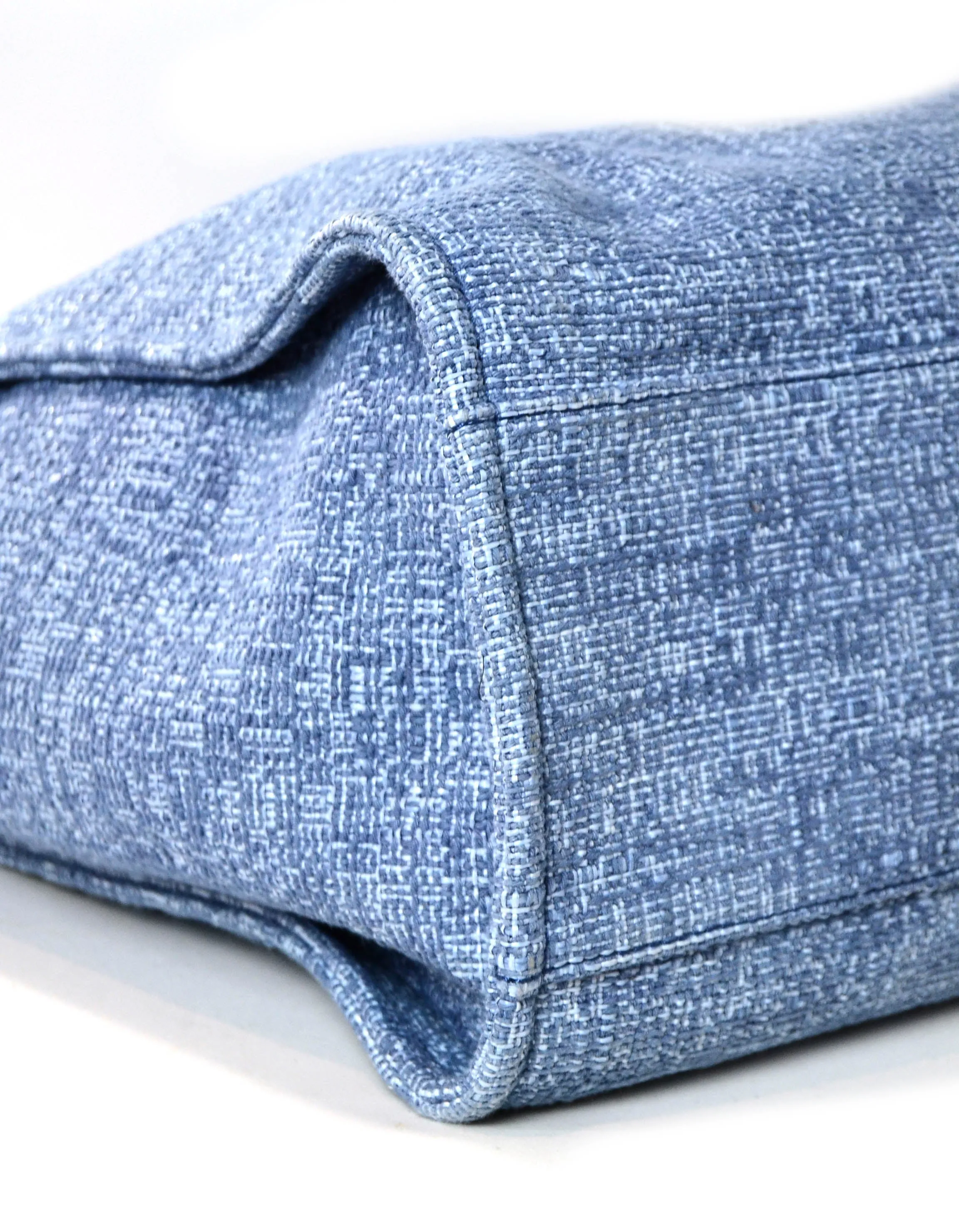 Chanel Blue & Glitter Canvas XL Deauville Tote Bag