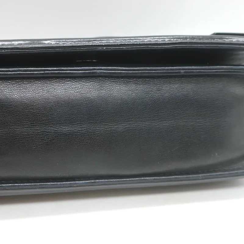 Chanel Boy Brick Striped Flap Bag Black & White Patent Leather Small Crossbody