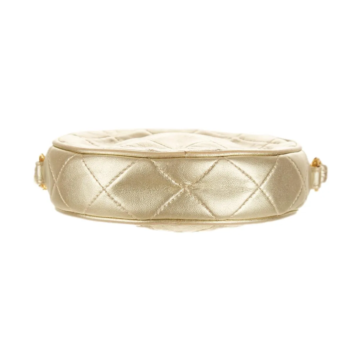 Chanel Gold Round Logo Mini Shoulder Bag