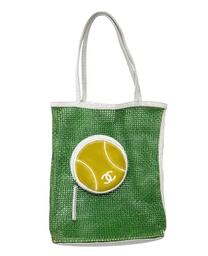 Chanel Green Mesh Tennis Bag