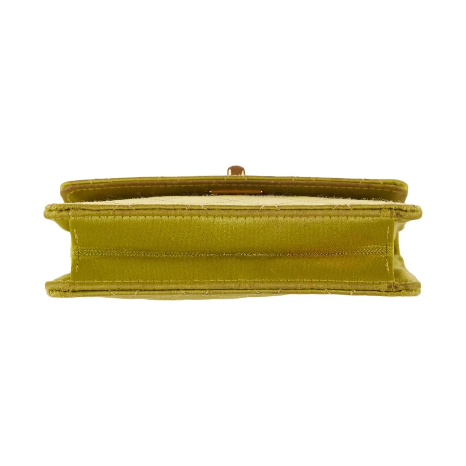Chanel Green Satin Mini Flap Bag