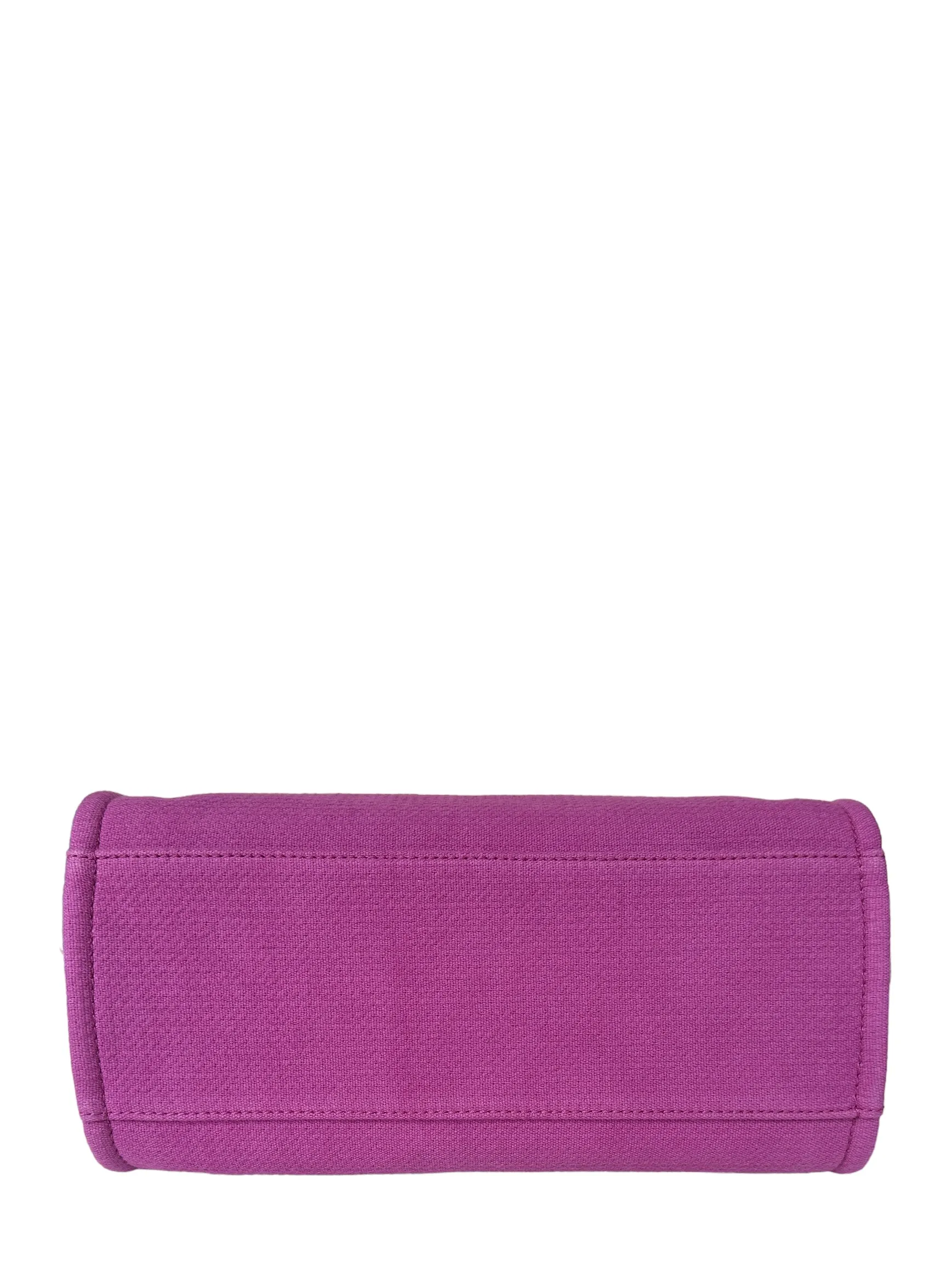 Chanel Mixed Fibers Magenta Small Deauville Tote Bag