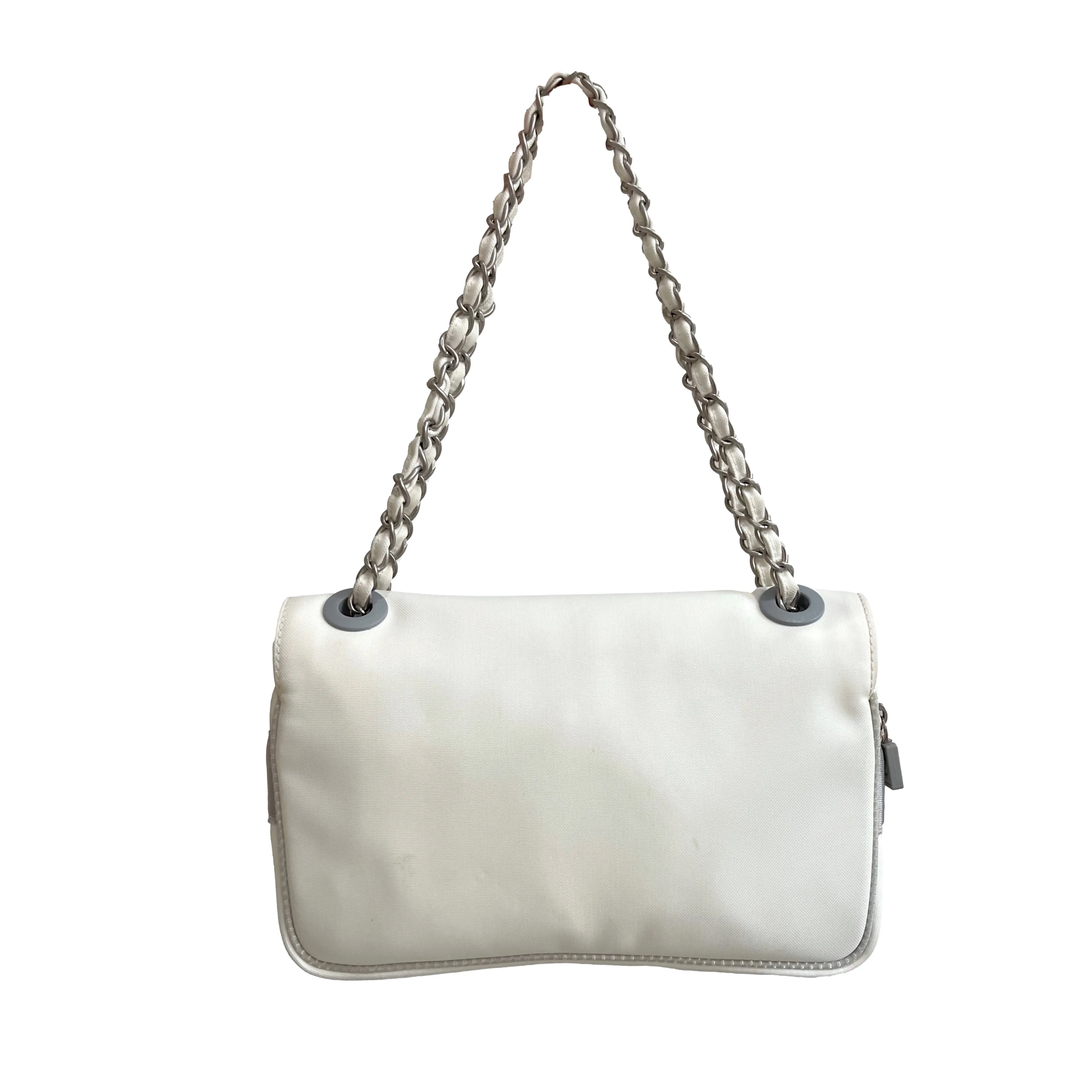 Chanel White Floral Print Bag
